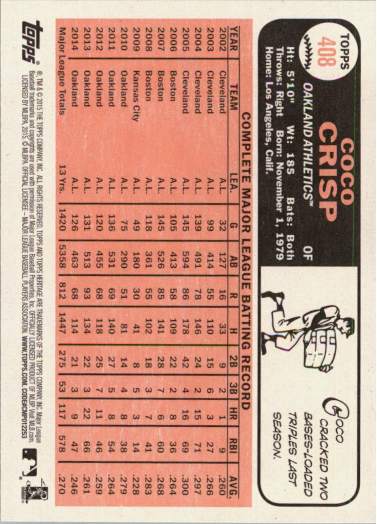A0025- 2015 Topps Heritage BB #s 250-493 +Rookies -You Pick- 15+ FREE US SHIP - Picture 138 of 323