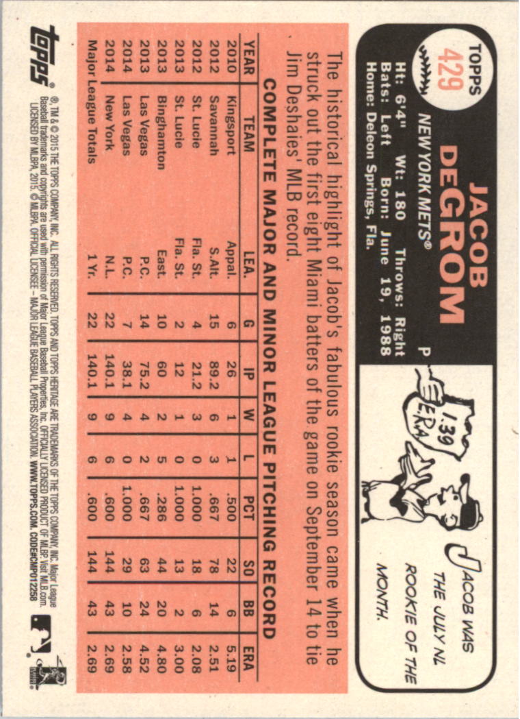 A0025- 2015 Topps Heritage BB #s 250-493 +Rookies -You Pick- 15+ FREE US SHIP - Picture 323 of 323