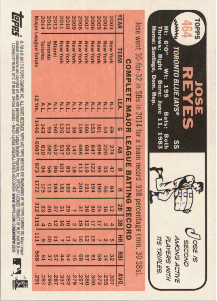 A0025- 2015 Topps Heritage BB #s 250-493 +Rookies -You Pick- 15+ FREE US SHIP - Picture 310 of 323