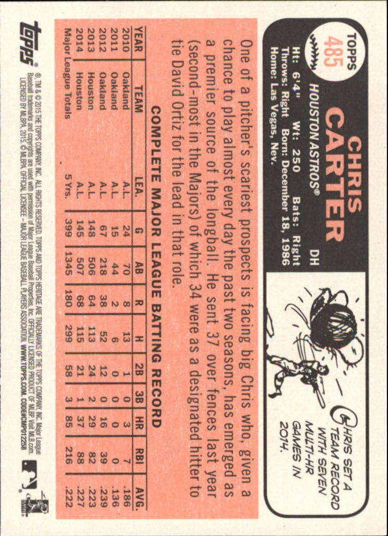A0025- 2015 Topps Heritage BB #s 250-493 +Rookies -You Pick- 15+ FREE US SHIP - Picture 291 of 323