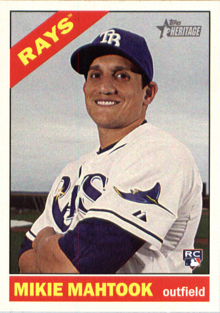 2015 Topps Heritage Tampa Bay Rays Baseball Card #568 Mikie Mahtook Rookie. rookie card picture