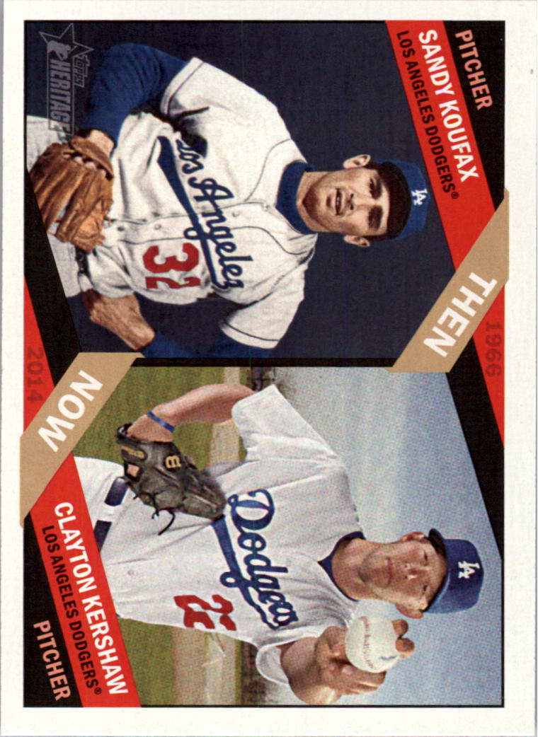 2015 Topps Heritage Then and Now #TAN6 Clayton Kershaw/Sandy Koufax