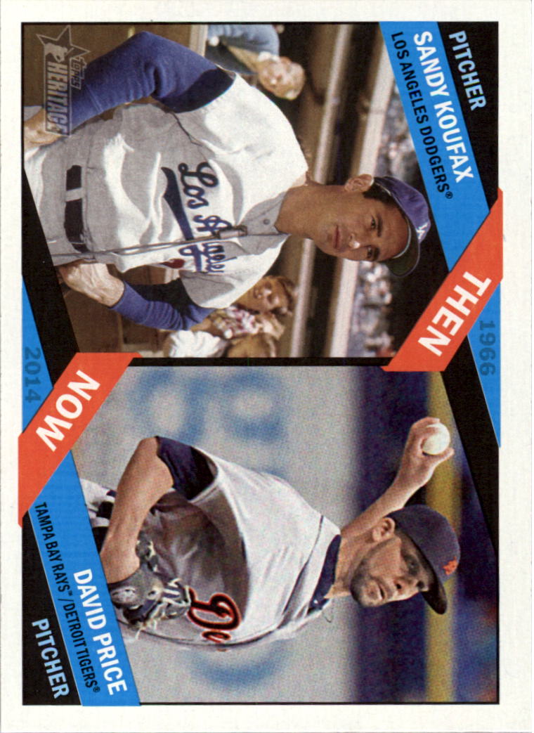 2015 Topps Heritage Then and Now #TAN7 David Price/Sandy Koufax