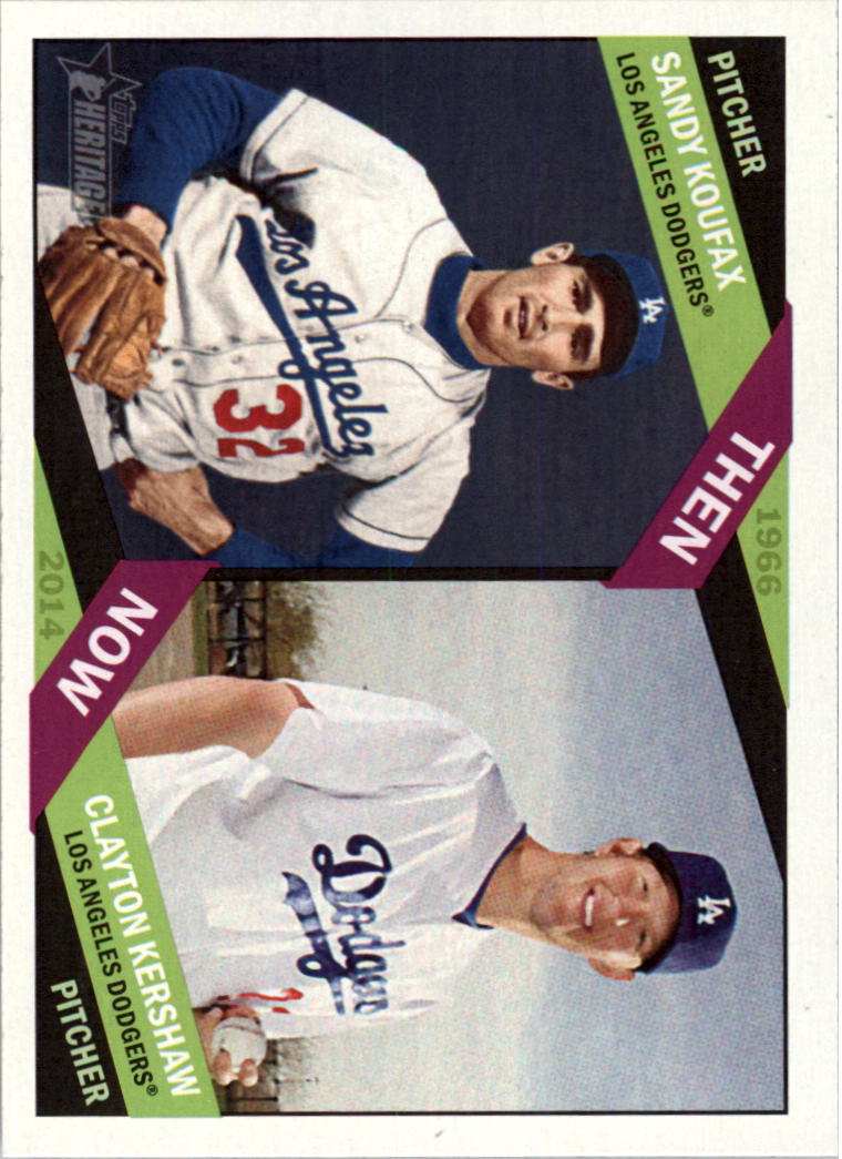 2015 Topps Heritage Then and Now #TAN8 Clayton Kershaw/Sandy Koufax