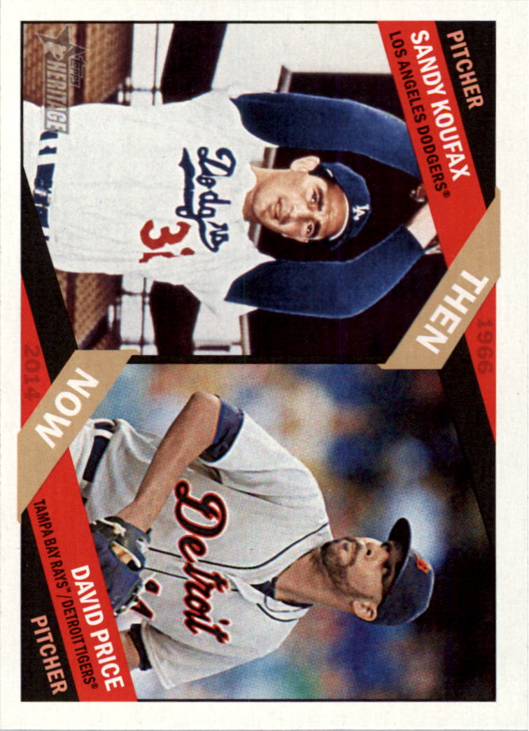 2015 Topps Heritage Then and Now #TAN9 Sandy Koufax/David Price