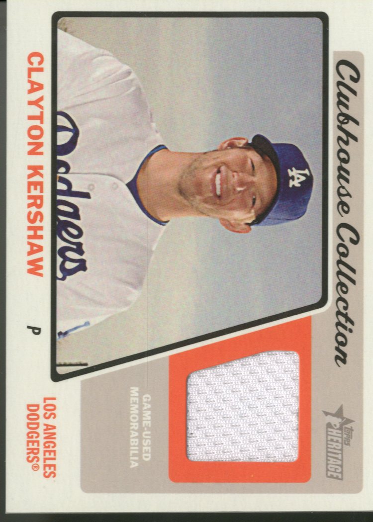 2015 Topps Heritage Clubhouse Collection Relics #CCRCK Clayton Kershaw