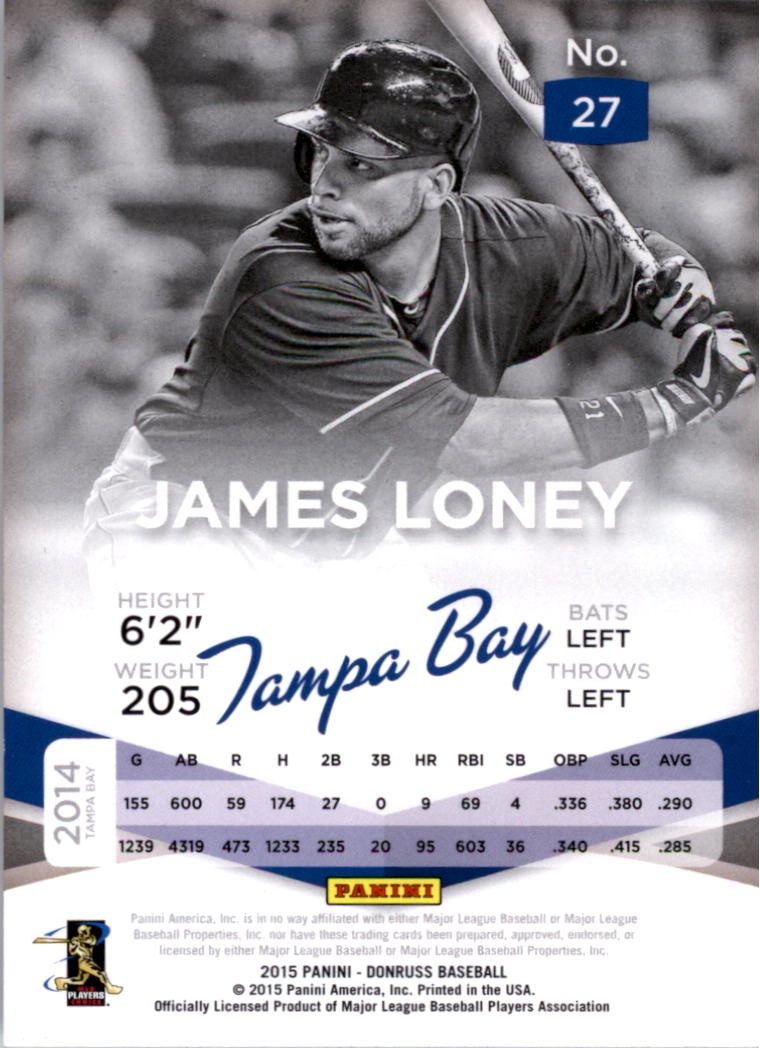2015 Donruss Elite Inserts #27 James Loney back image
