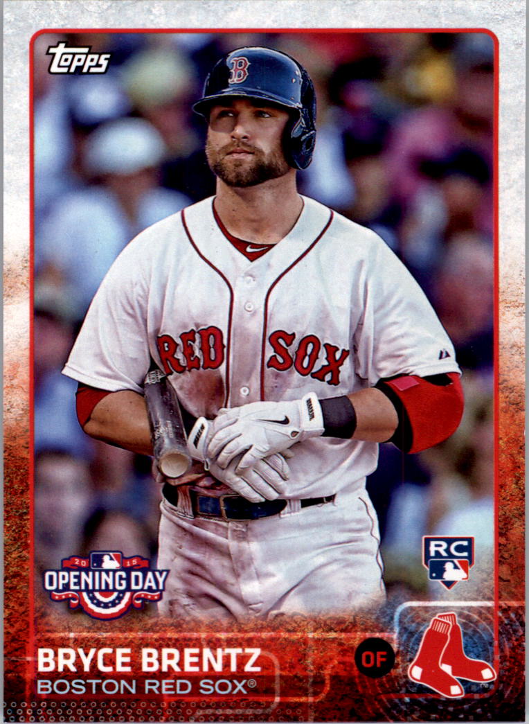 2015 (RED SOX) Topps Opening Day #112 Bryce Brentz Rookie Card. rookie card picture