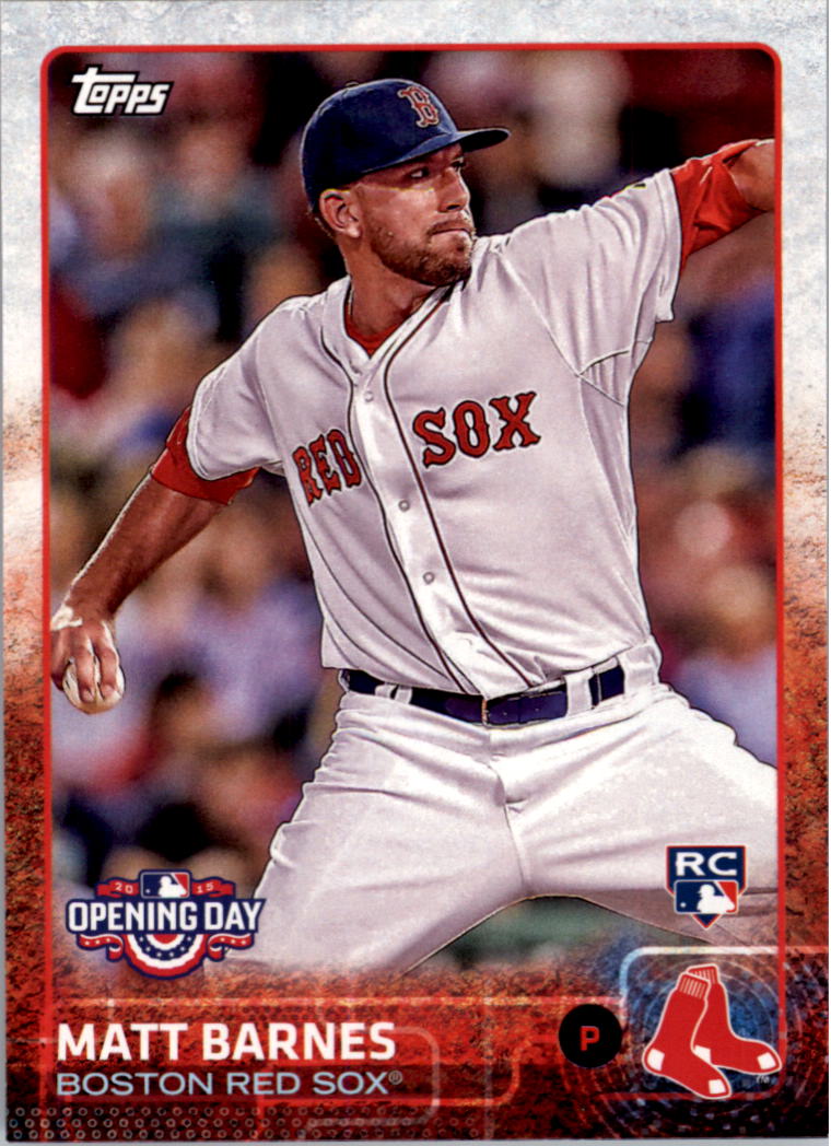 2015 (RED SOX) Topps Opening Day #113 Matt Barnes Rookie Card. rookie card picture