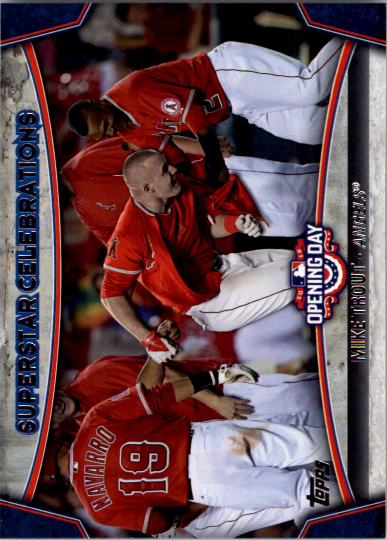 2015 Topps Opening Day Superstar Celebrations #SC01 Mike Trout