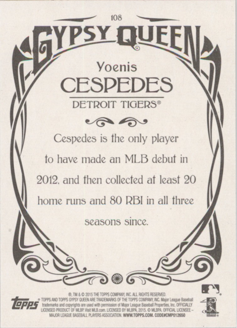 A6979- 2015 Topps Gypsy Queen BB #s 1-208 +Rookies -You Pick- 15+ FREE US SHIP - Picture 181 of 353