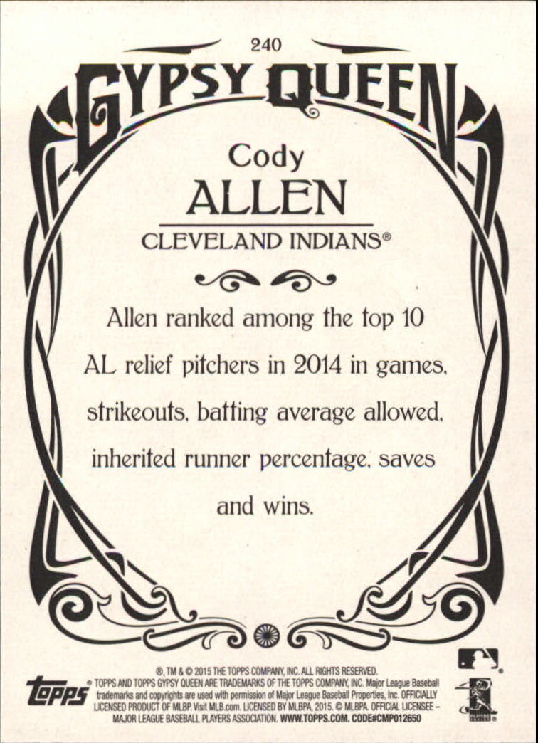 A6979- 2015 Topps Gypsy Queen BB 209-350 +Inserts -You Pick- 15+ FREE US SHIP - Picture 61 of 167
