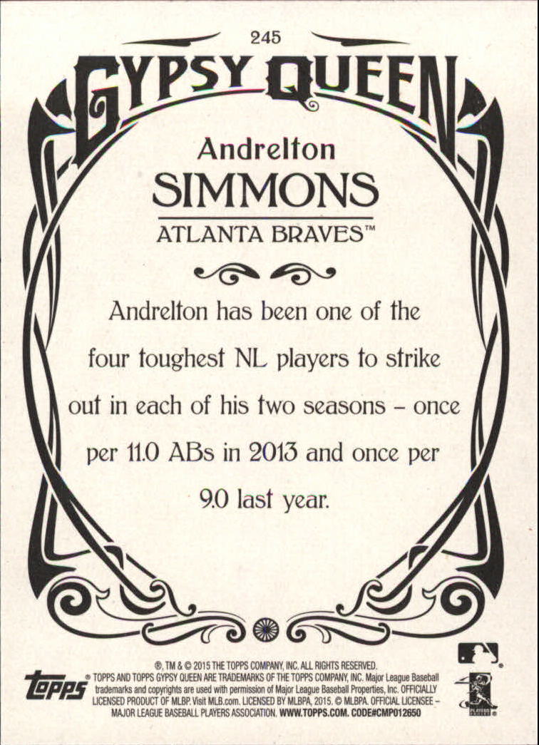 A6979- 2015 Topps Gypsy Queen BB 209-350 +Inserts -You Pick- 15+ FREE US SHIP - Picture 69 of 167