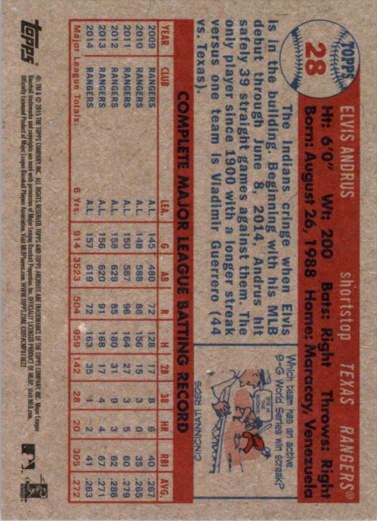 A9046- 2015 Topps Archives BB Cards 1-237 +Rookies -You Pick- 15+ FREE US SHIP - Picture 23 of 161