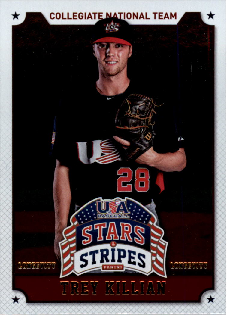 2015 USA Baseball Stars and Stripes Longevity Retail Gold #95 Trey Killian