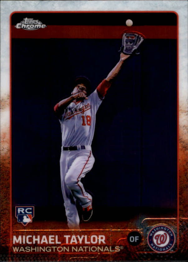 2015 Topps Chrome Washington Nationals Baseball Card #43 Michael Taylor Rookie. rookie card picture