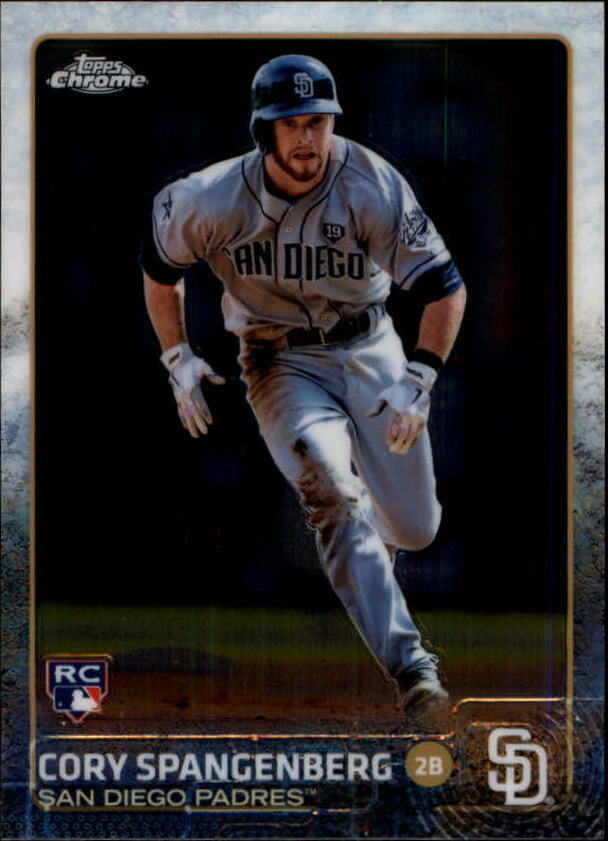 2015 Topps Chrome San Diego Padres Baseball Card #132 Cory Spangenberg Rookie. rookie card picture