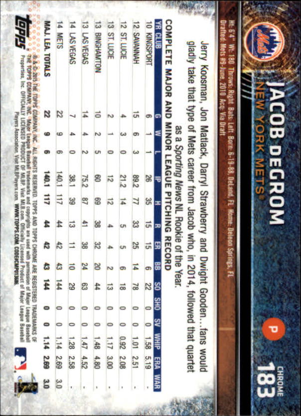 B3948- 2015 Topps Chrome BB Card #s 1-200 +Rookies -You Pick- 15+ FREE US SHIP - Picture 331 of 409
