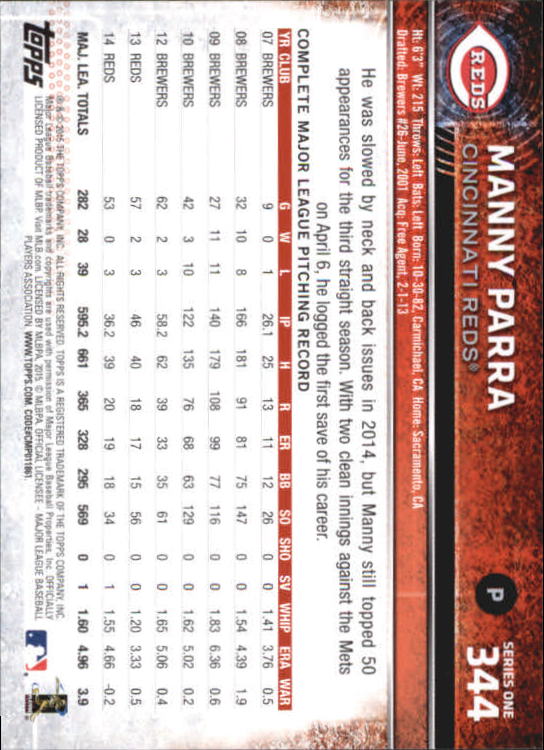 A4813- 2015 Topps Mini BB Card #s 252-501 +Rookies -You Pick- 15+ FREE US SHIP - Picture 177 of 471