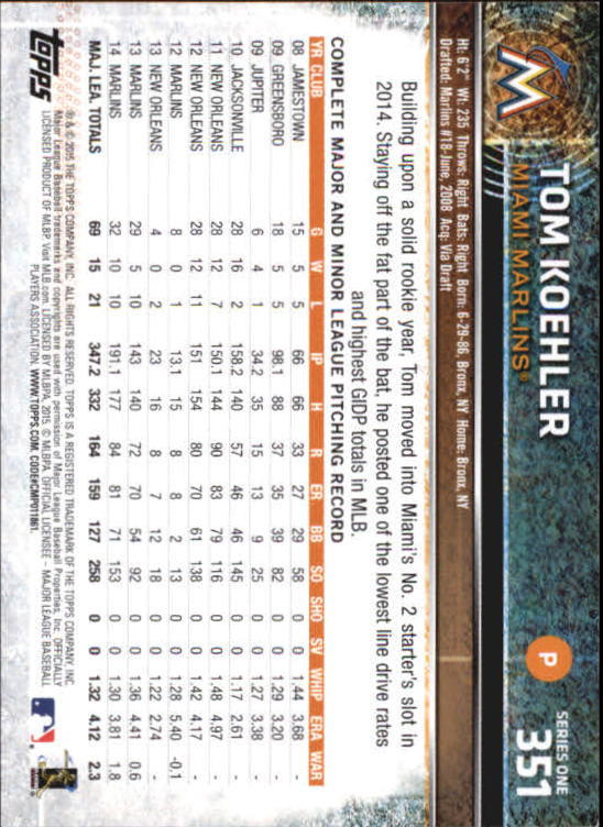 A4813- 2015 Topps Mini BB Card #s 252-501 +Rookies -You Pick- 15+ FREE US SHIP - Picture 189 of 471