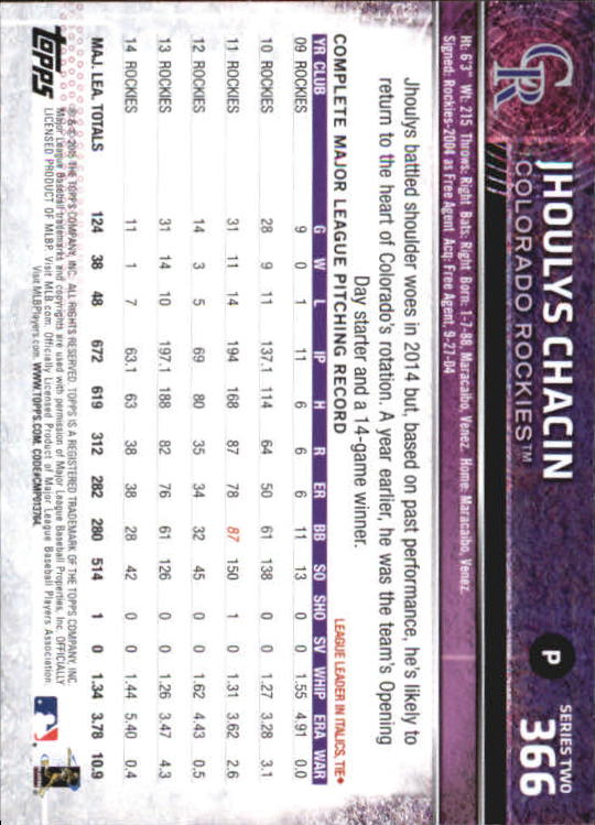 A4813- 2015 Topps Mini BB Card #s 252-501 +Rookies -You Pick- 15+ FREE US SHIP - Picture 219 of 471