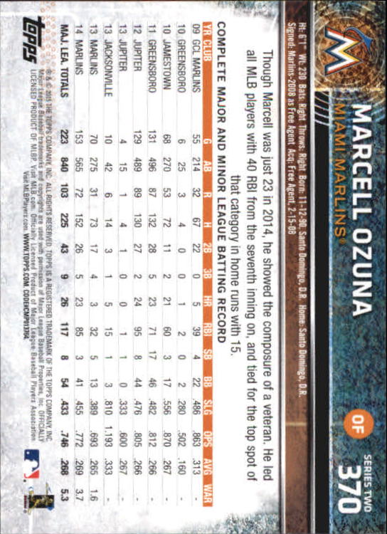 A4813- 2015 Topps Mini BB Card #s 252-501 +Rookies -You Pick- 15+ FREE US SHIP - Picture 225 of 471