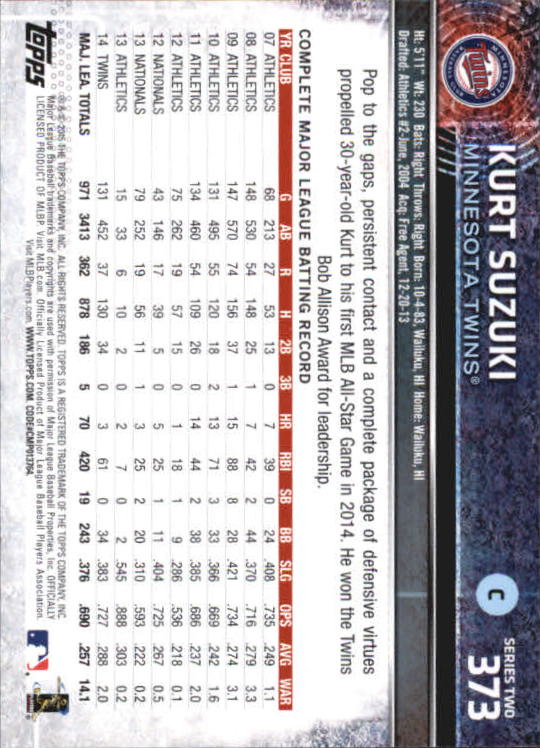 A4813- 2015 Topps Mini BB Card #s 252-501 +Rookies -You Pick- 15+ FREE US SHIP - Picture 231 of 471