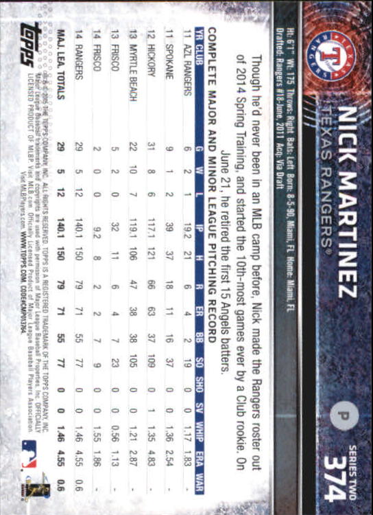 A4813- 2015 Topps Mini BB Card #s 252-501 +Rookies -You Pick- 15+ FREE US SHIP - Picture 233 of 471