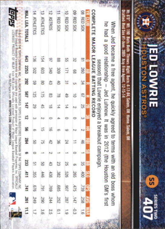 A4813- 2015 Topps Mini BB Card #s 252-501 +Rookies -You Pick- 15+ FREE US SHIP - Picture 291 of 471