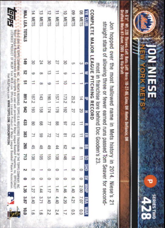 A4813- 2015 Topps Mini BB Card #s 252-501 +Rookies -You Pick- 15+ FREE US SHIP - Picture 333 of 471