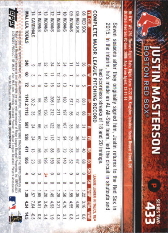 A4813- 2015 Topps Mini BB Card #s 252-501 +Rookies -You Pick- 15+ FREE US SHIP - Picture 343 of 471