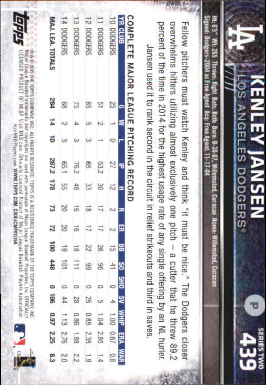A4813- 2015 Topps Mini BB Card #s 252-501 +Rookies -You Pick- 15+ FREE US SHIP - Picture 355 of 471