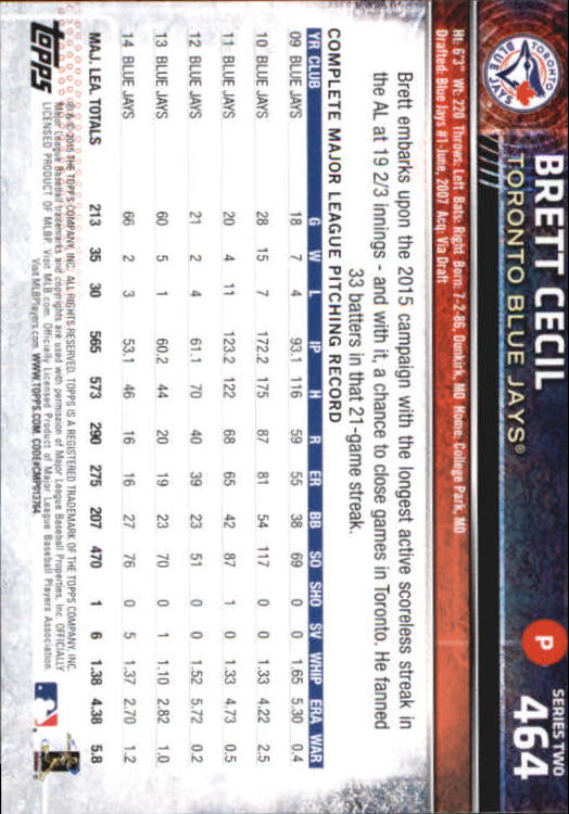 A4813- 2015 Topps Mini BB Card #s 252-501 +Rookies -You Pick- 15+ FREE US SHIP - Picture 401 of 471