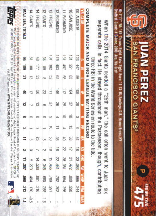 A4813- 2015 Topps Mini BB Card #s 252-501 +Rookies -You Pick- 15+ FREE US SHIP - Picture 423 of 471