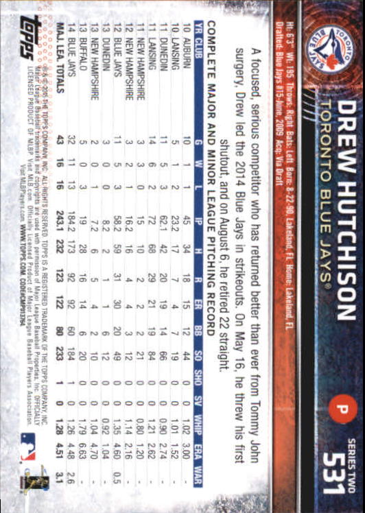 A4813- 2015 Topps Mini BB Card #s 502-701 +Rookies -You Pick- 15+ FREE US SHIP - Picture 57 of 379