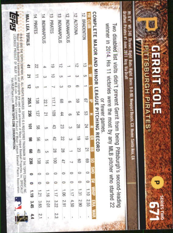 A4813- 2015 Topps Mini BB Card #s 502-701 +Rookies -You Pick- 15+ FREE US SHIP - Picture 321 of 379