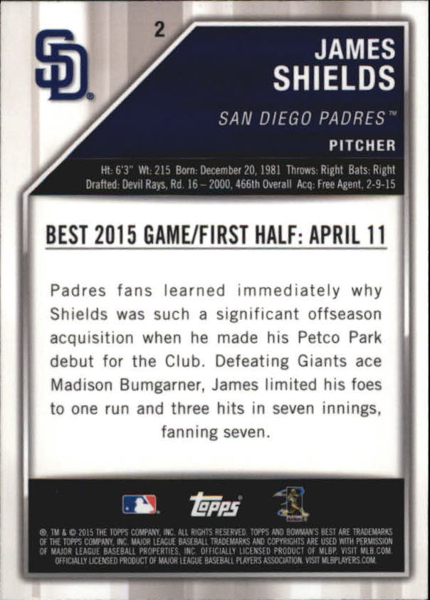 B1063- 2015 Bowman's Best BB Refractors Inserts -You Pick- 15+ FREE US SHIP - Picture 3 of 19