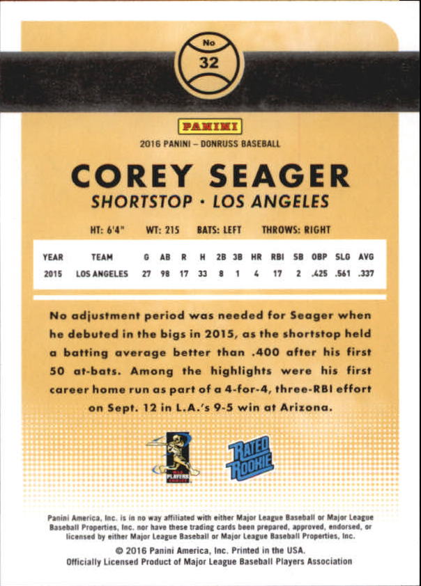 A6821- 2016 Donruss Baseball Cards 1-200 +Rookies -You Pick- 15+ FREE US SHIP - Picture 36 of 351
