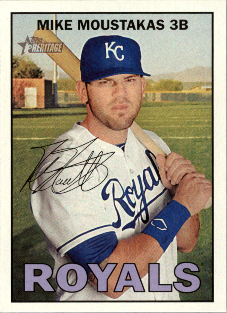 2016 Topps Heritage #128A Mike Moustakas