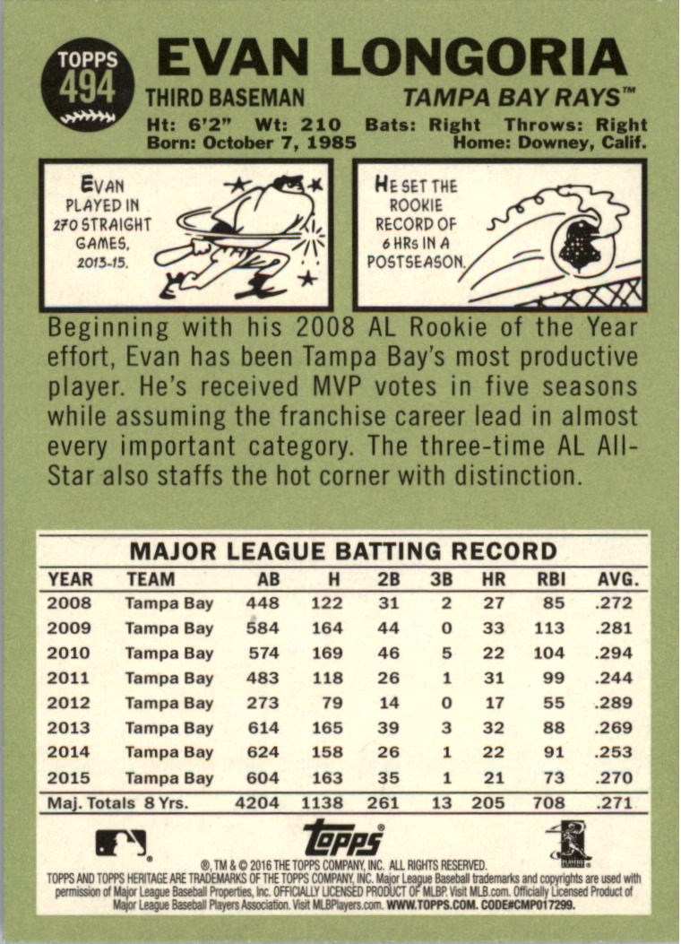 A2856- 2016 Topps Heritage BB #s 492-725 +Rookies -You Pick- 15+ FREE US SHIP - Picture 193 of 201