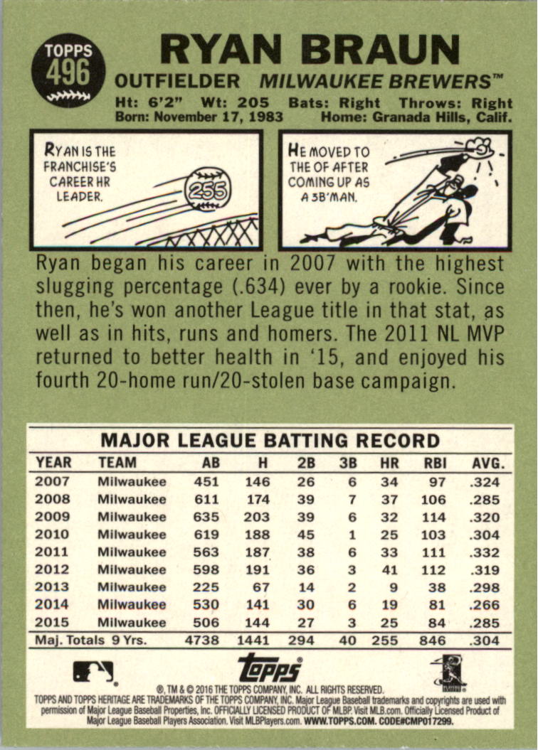 A2856- 2016 Topps Heritage BB #s 492-725 +Rookies -You Pick- 15+ FREE US SHIP - Picture 195 of 201