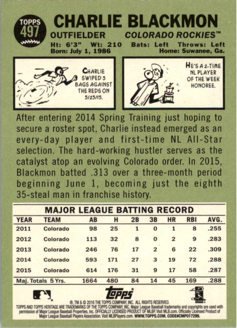 A2856- 2016 Topps Heritage BB #s 492-725 +Rookies -You Pick- 15+ FREE US SHIP - Picture 197 of 201