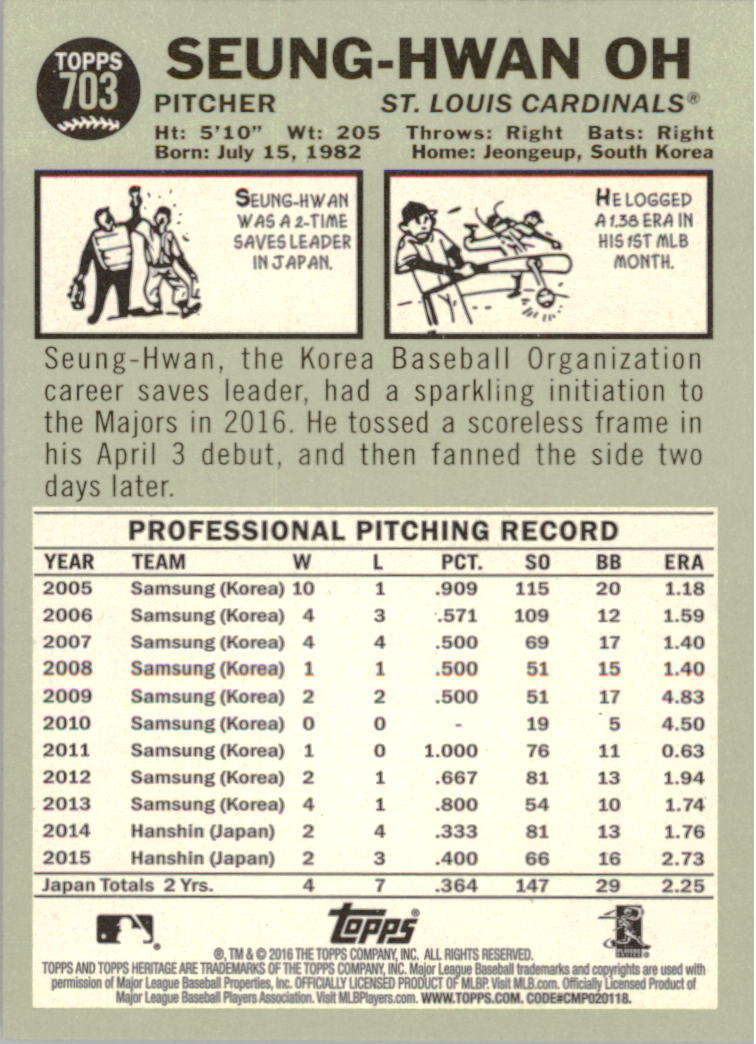 A2856- 2016 Topps Heritage BB #s 492-725 +Rookies -You Pick- 15+ FREE US SHIP - Picture 199 of 201