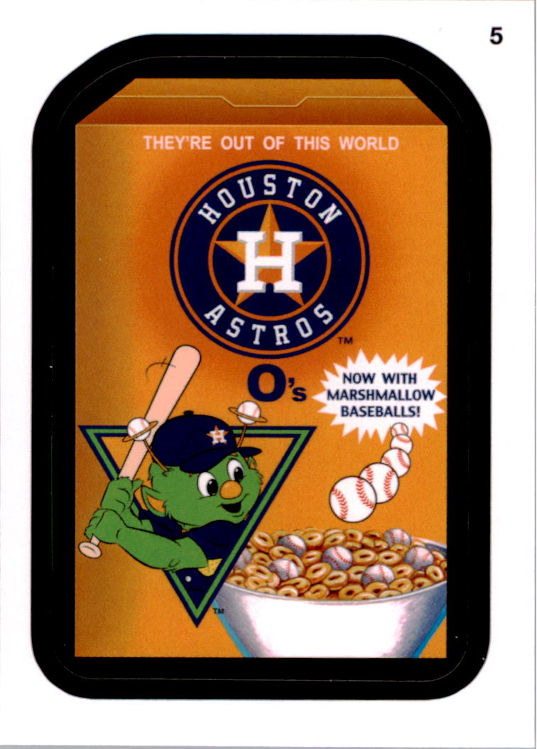 2016 Wacky Packages MLB #5 Astros Os