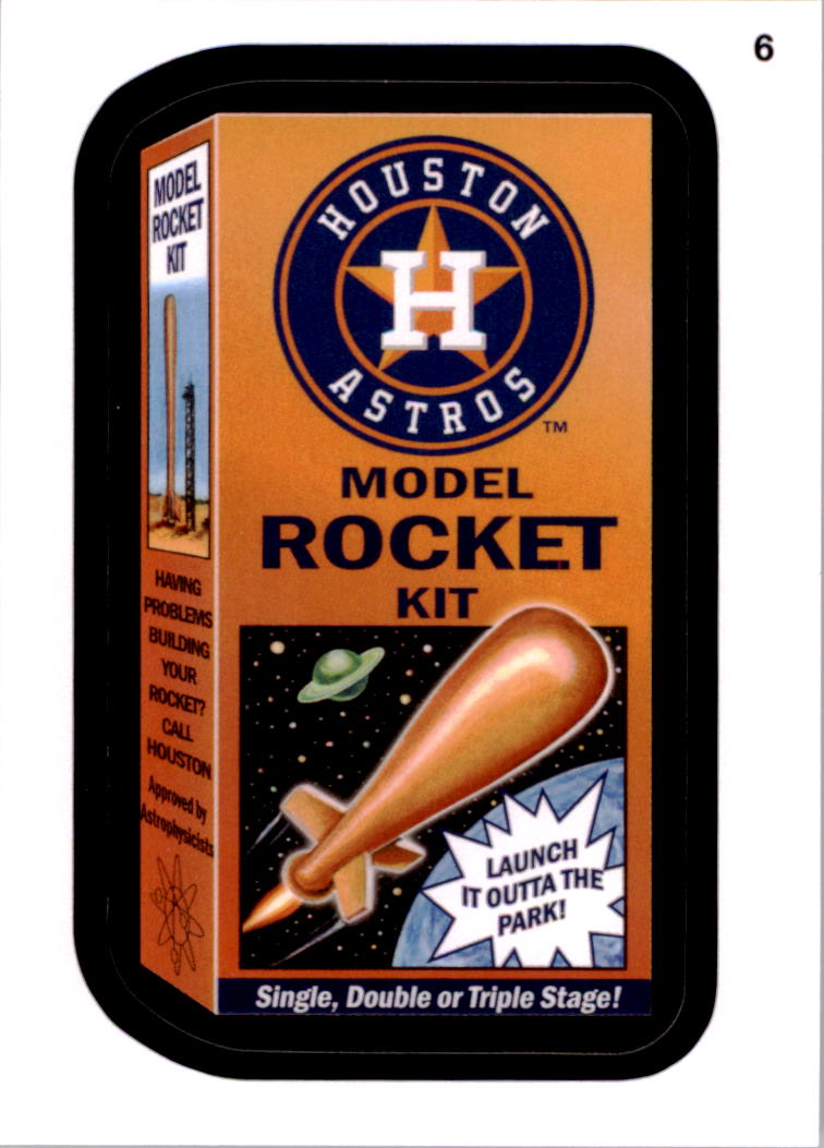 2016 Wacky Packages MLB #6 Astros Model Rocket Kit