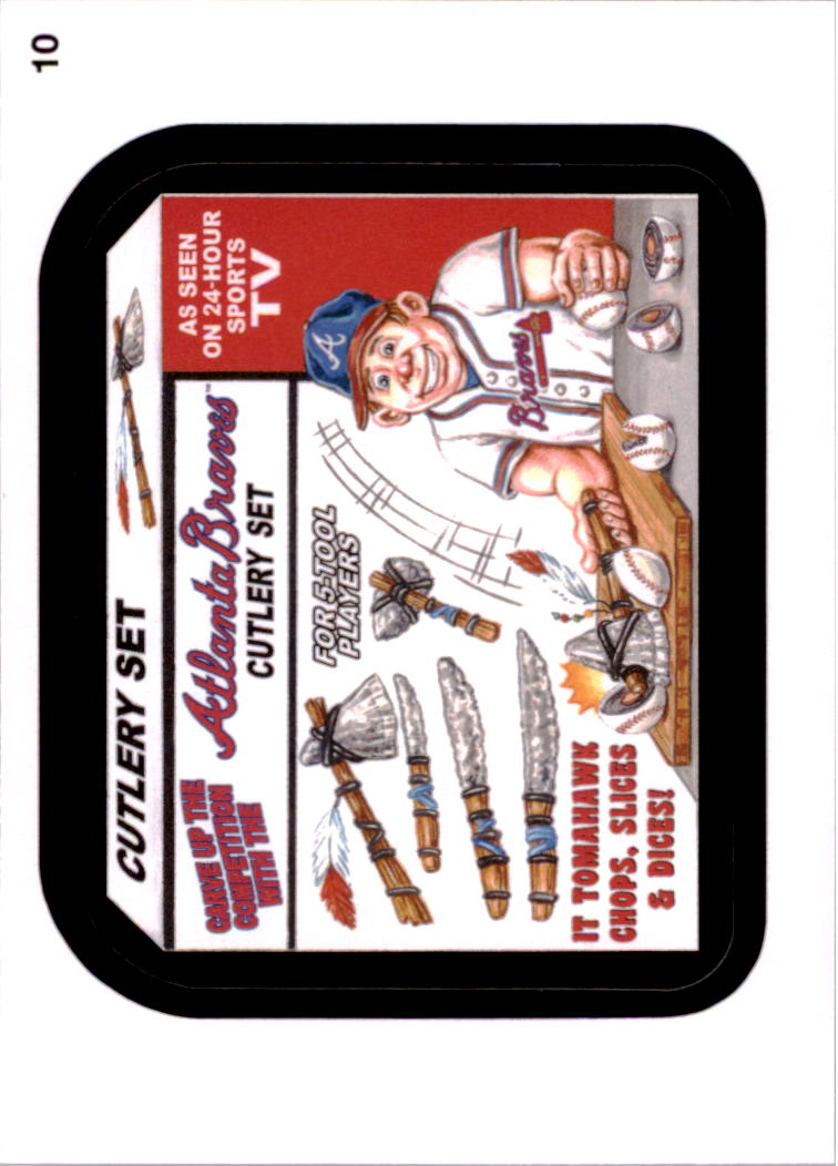 2016 Wacky Packages MLB #10 Braves Cutlery Set