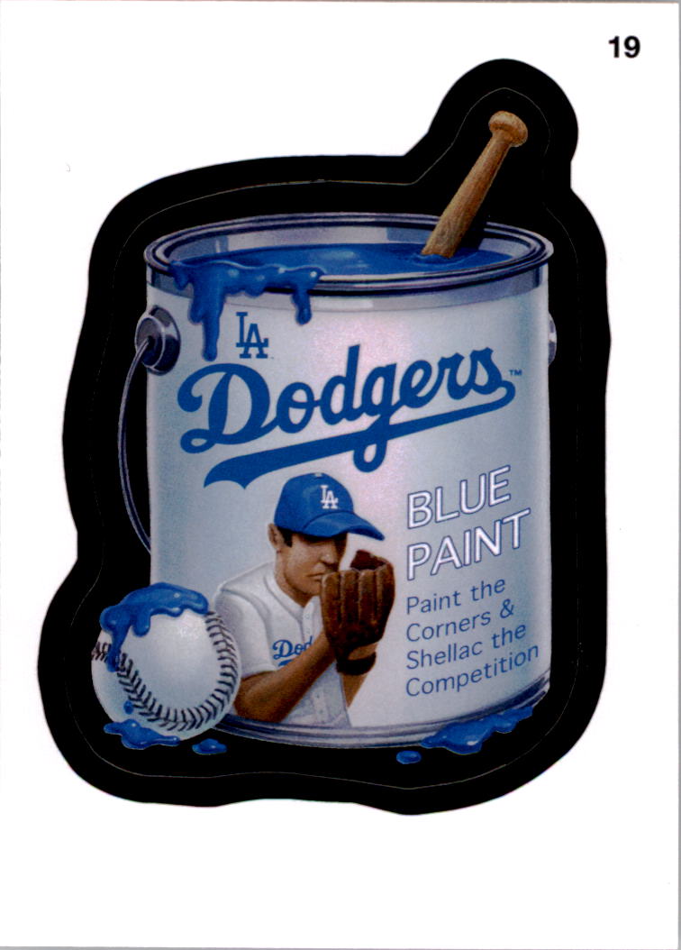 2016 Wacky Packages MLB #19 Dodgers Blue Paint