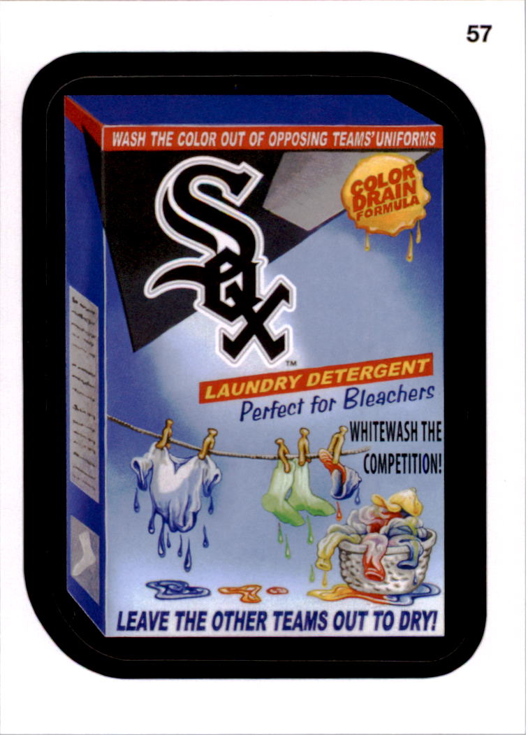 2016 Wacky Packages MLB #57 White Sox Laundry Detergent