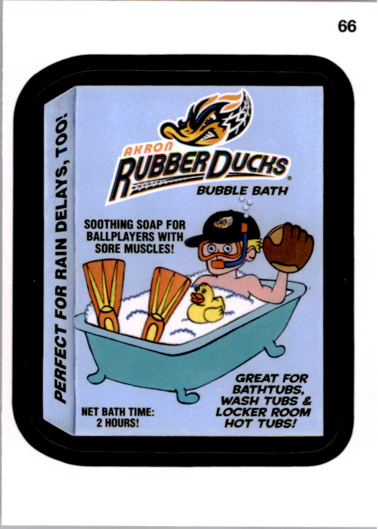 2016 Wacky Packages MLB #66 Akron Rubber Ducks Bubble Bath