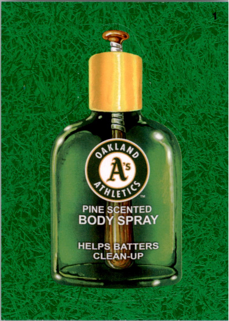 2016 Wacky Packages MLB Grass #1 Athletics Body Spray